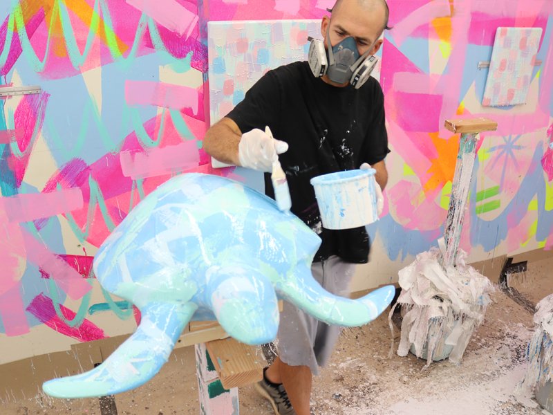 TwoCrows Welzieレジンアート原画 グリーンルーム　ハワイアン TwoCrows Welzieレジンアート原画 グリーンルーム ハワイアン